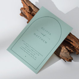 Dusty Aqua Arch Wedding | Nautisches Foto + QR-Cod Einladung