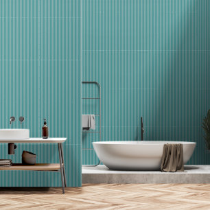 Dusty Aquamarin Blue Streifen Tapete