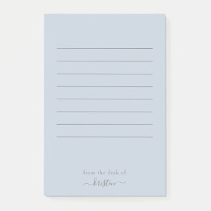 Dusty Blau von der Schreibtisch von Custom Lined L Post-it Klebezettel