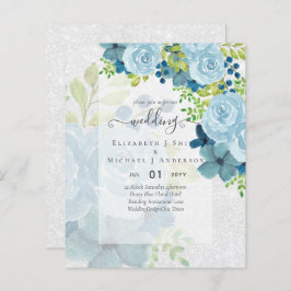 DUSTY BLAUE BLUWERS WEDD INVITES - HAUSHALT