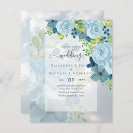 DUSTY BLAUE BLUWERS WEDD INVITES - HAUSHALT