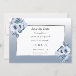 Dusty-blaue Hochzeitstoren Save the Date Ankündigung