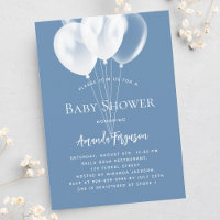 Dusty blauen Ballons Junge luxuriöse Babydusche