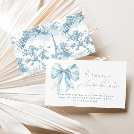 Dusty blauen französischen Bugrezept für die Braut Begleitkarte
