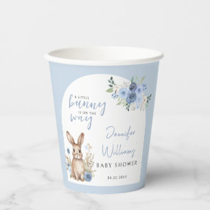 Dusty bläulich blühende Babydusche Papiertassen Pappbecher