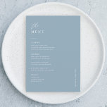 Dusty Blue 12x18" Menü "Karten mit Hochzeitstisch" Menükarte<br><div class="desc">Dusty Blue Elegant 12x18" Hochzeitstisch Menü Karten Flachmenü Elegante Kalligraphie essen und trinken Hochzeitsmenüs | Rustikale Hochzeitsmenüs,  rustikale Hochzeitsmenüs,  rustikales Hochzeitsmenü,  Blumenmenü,  Menü für Hochzeitstische</div>