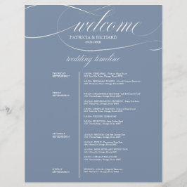 Dusty Blue 4 Days Wedding Itinerary Chic