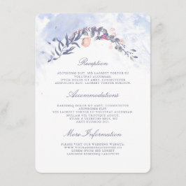 Dusty Blue and Blush Wedding Information Guest Begleitkarte