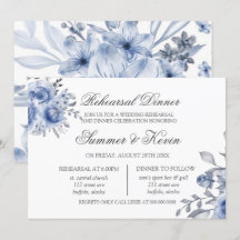 Dusty Blue and Gray Peony Engagement Party