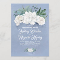 Dusty Blue and White Blume Engagement Party