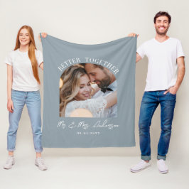 Dusty Blue Arch Foto Hochzeitsgeschenk Wohngestalt Fleecedecke