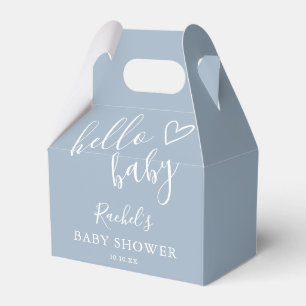 Dusty Blue Baby Boy Niedlich Heart Hello Baby Dusc Geschenkschachtel