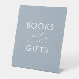 Dusty Blue Baby Duschbücher & Geschenke Sockelschild