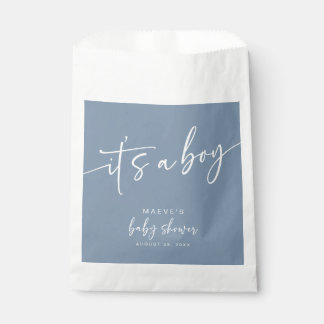 Dusty Blue Baby Dusche Gefallen Taschen Modern Sei Geschenktütchen