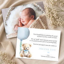 Dusty Blue Bearly Wait Baby Dusche Vielen Dank