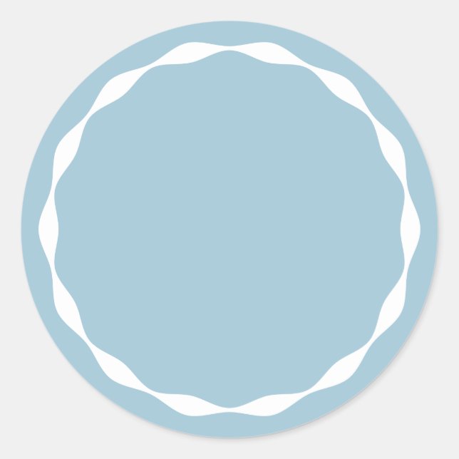 Dusty Blue  Blank Circle Custom Spice Sticker (Vorderseite)