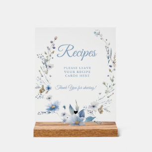 Dusty Blue Blume Verlasst Ihr Rezept Brautparty Acrylschild