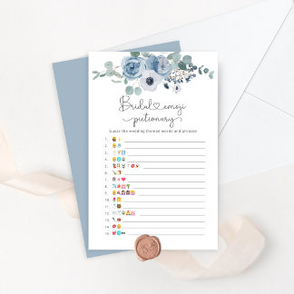 Dusty Blue Blumenbridal Emoji Pictionary