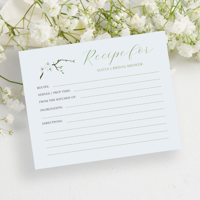 Dusty Blue Blumenkarte für das Brautparty (Von Creator hochgeladen)