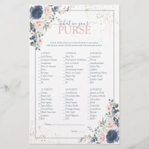 Dusty Blue Blush Pink Gold Floral Showspiel