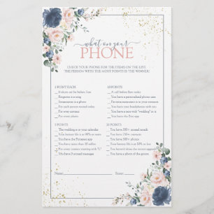 Dusty Blue Blush Pink Gold Floral Showspiel
