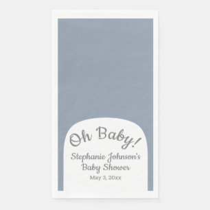 Dusty Blue Bohemisch Arch Oh Baby Dusche Serviette
