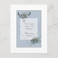 Dusty Blue Boho Blumenübersicht Vorschlag