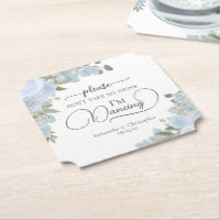 Dusty Blue Boho Floral Nimm meine Trinkehe nicht.
