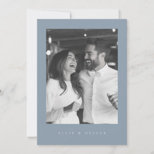 Dusty Blue Boho Foto 1 Wedding Modern Einladung