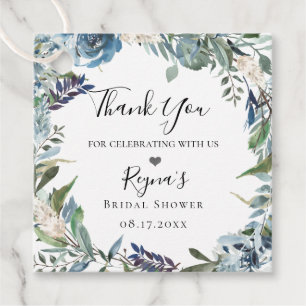 Dusty Blue Botanical Geschenkanhänger