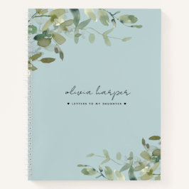 Dusty Blue Botanical Letters to Daughter Journal Notizbuch