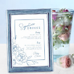 Dusty Blue Botanical Signature Drink Wedding Sign Poster<br><div class="desc">Dieses schlichte und dennoch elegante blaue Botanische Zeichen (oder das von jedem!) Signature Drink Hochzeitszeichen ist ein Muss für Ihre Cocktailstunde. Benutzen Sie die einfache Vorlage, um den Text zu bearbeiten und sicherzustellen, dass die Erholung des EmmyINK-Stores für die perfekte Koordination staubblauer botanischer Hochzeitsfeste und Dekoration aus dem Karo kommt!...</div>