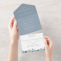 Dusty Blue Botanical Wedding