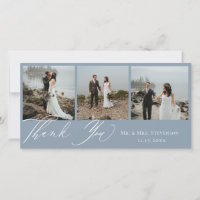 Dusty Blue Botanical Wedding Foto Vielen Dank
