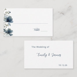 Dusty Blue Botanical Wedding Platzkarte
