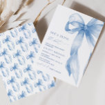 Dusty Blue Bow Sie bindet das Brautparty des Knote Einladung<br><div class="desc">Laden Sie Ihre Gäste ein, an der Feier mit unserem Dusty Blue Bow "She's Tying the Knot" Bridal Shower Einladung. Diese wunderschön gestaltete Einladung zeichnet sich durch einen zarten, staubigen blauen Bogen aus, der die Eleganz und Spannung der Braut perfekt einfängt, um den Knoten zu binden. Das raffinierte Design und...</div>