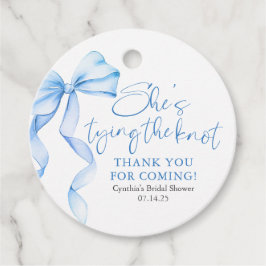 Dusty Blue Bow Sie bindet das Brautparty des Knote Geschenkanhänger