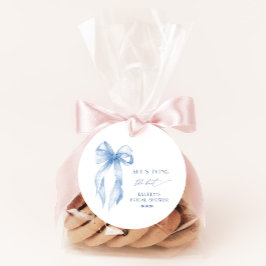Dusty Blue Bow Sie bindet das Brautparty des Knote Geschenkanhänger