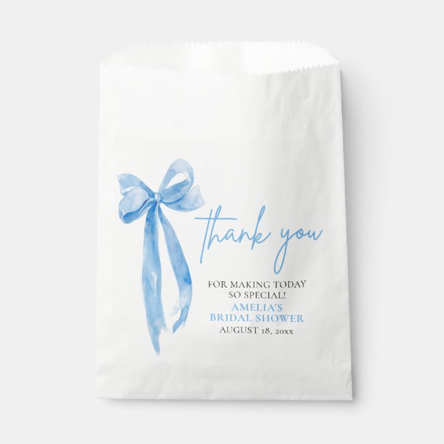 Dusty Blue Bow Sie bindet das Brautparty des Knote Geschenktütchen (Vorderseite)