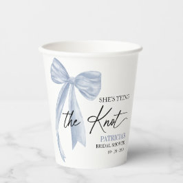 Dusty Blue Bow Sie bindet das Brautparty des Knote Pappbecher