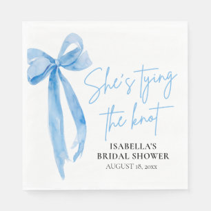 Dusty Blue Bow Sie bindet das Brautparty des Knote Serviette