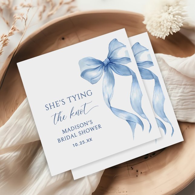 Dusty Blue Bow Sie bindet das Brautparty des Knote Serviette (Von Creator hochgeladen)