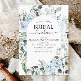 Dusty Blue Brautparty Luncheon Einladung