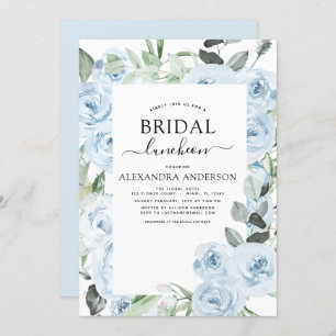 Dusty Blue Brautparty Mittagessen Einladung