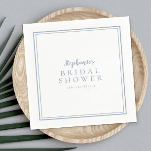 Dusty Blue Brautparty Wedding Simple Modern Serviette