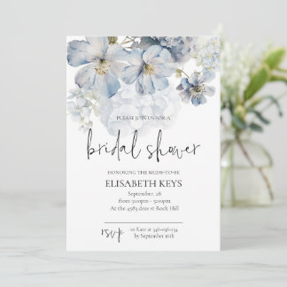 Dusty Blue Bridal Dusche Einladung