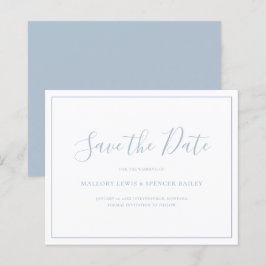 Dusty Blue Budget Wedding Save the Date