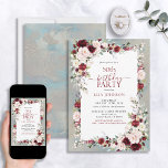 Dusty Blue Burgundy Blush Bloral 50. Geburtstag Einladung<br><div class="desc">Feiern Sie einen Meilenstein im Stil mit unserer Dusty Blue Burgundy Blush Floral 50. Geburtstag Einladung. Von der handgeschriebenen Kalligraphie bis hin zu den bordeauxroten und rot-rosa Aquarellfloralen Set diese Einladung den Ton für Ihren besonderen Tag. Mit dem passenden Shimmer-Muster auf der Rückseite jeder Karte ist sicher jeder sicher, dass...</div>