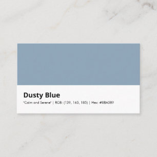 Dusty Blue "Calm and Serene" Visitenkarte