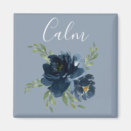 Dusty Blue Calm Script Watercolor Moderne Elegant Magnet